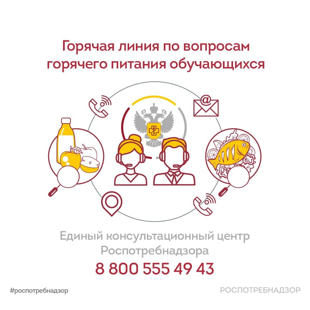 Роспотребнадзор запускает горячую линию, посвященную вопросам организации горячего питания обучающихся.