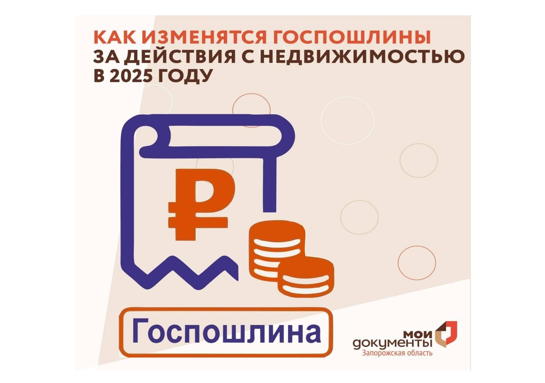 Как изменятся госпошлины за действия с недвижимостью в 2025 году.
